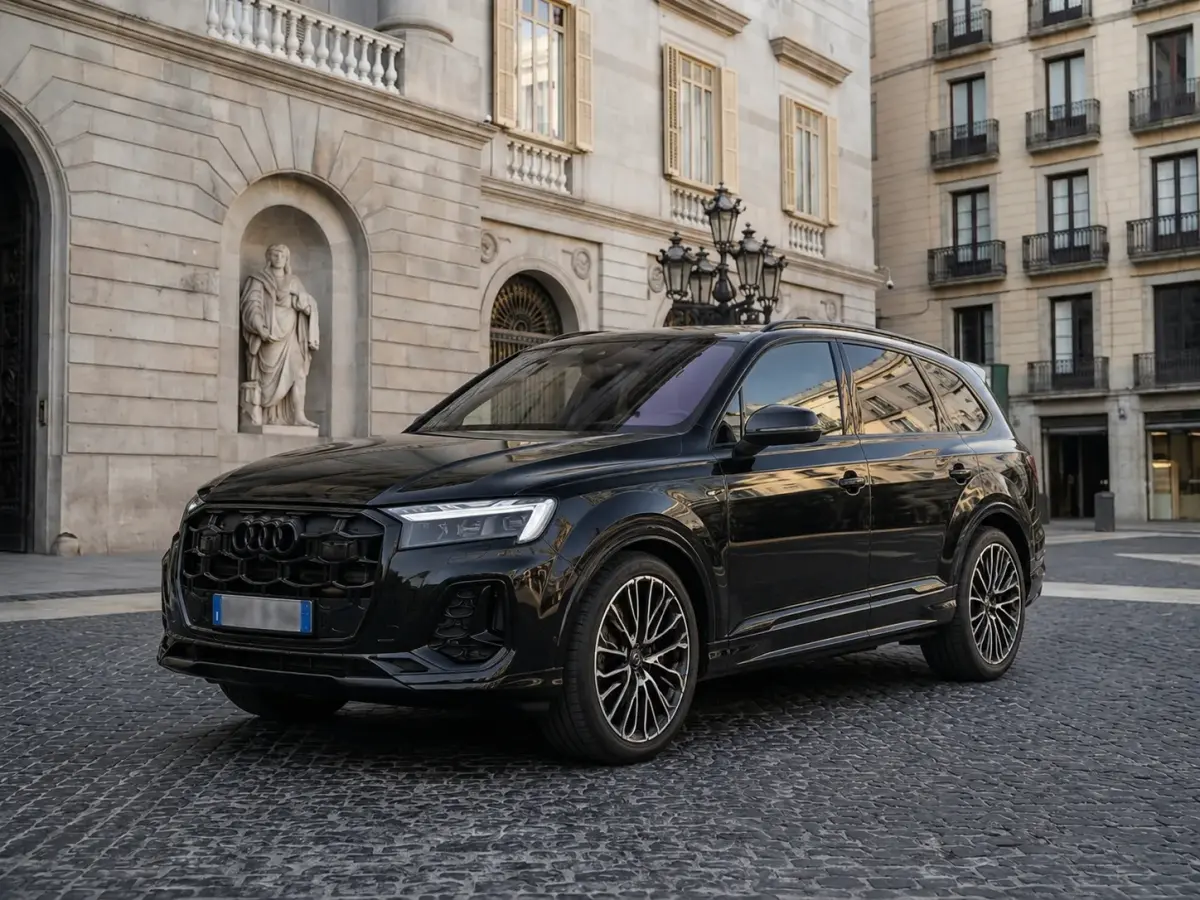 Audi Q7 50 TDI S-Line Edition 2025, профиль — Nice Luxury Car Rental, Ницца. Audi Q7 50 TDI S-Line Edition in Ницца Audi Q7 50 TDI S-Line Edition 2025 года доступен…