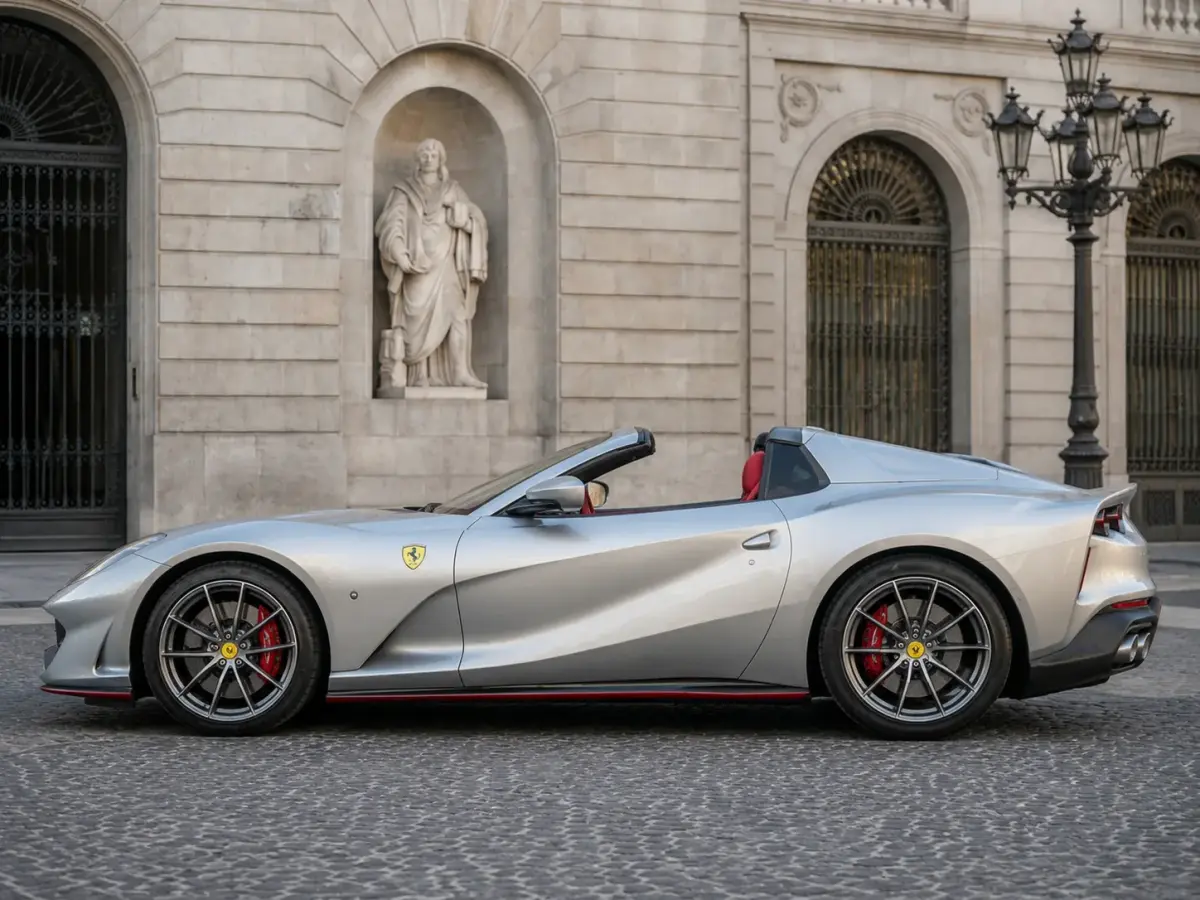 Ferrari 812 GTS 2024, tableau de bord — Nice Luxury Car Rental, Nice. Ferrari 812 GTS in Nice Le Ferrari 812 GTS 2024 est proposé à la location à Nice pour les…