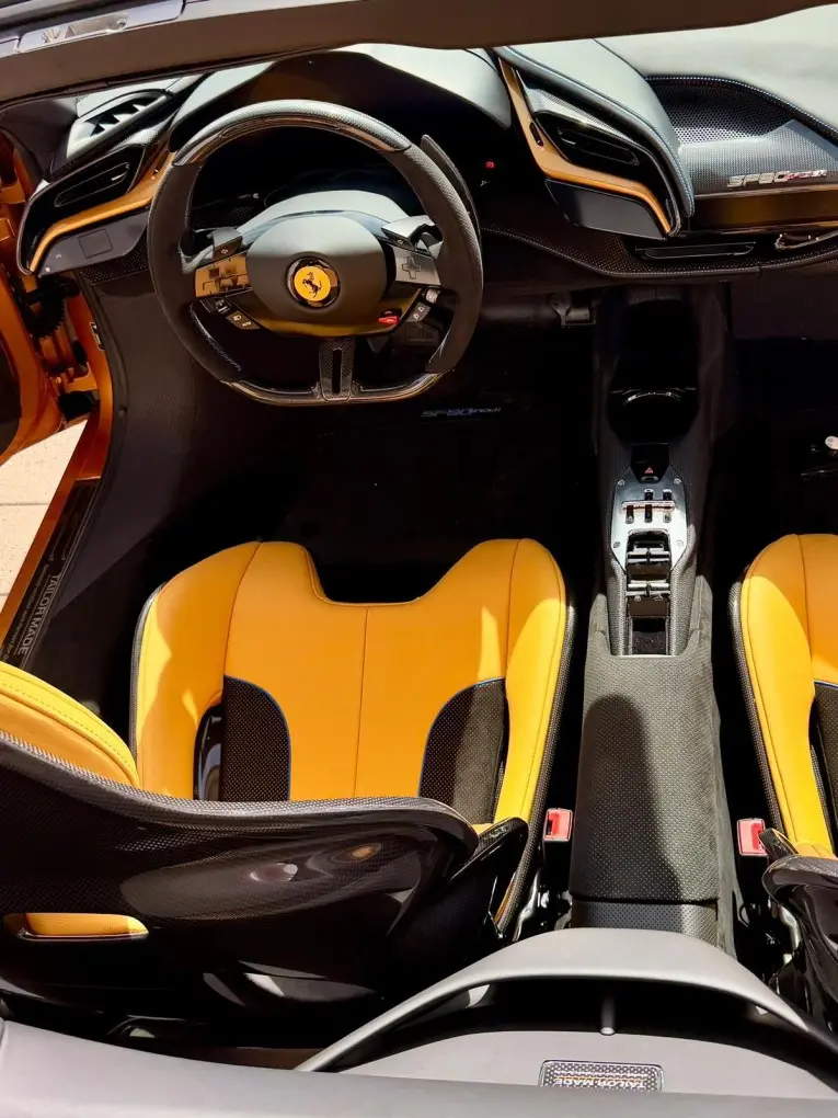 Ferrari SF90 Spider Tailor Made 2025, tableau de bord — Nice Luxury Car Rental, Nice. Ferrari SF90 Spider Tailor Made in Nice La Ferrari SF90 Spider Tailor Made 2025 est…
