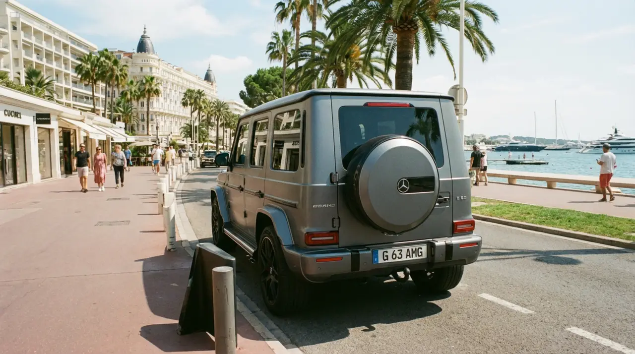 Mercedes Benz G63 2023, вид спереди — Nice Luxury Car Rental, Ницца. Mercedes Benz G63 in Ницца Mercedes Benz G63 2023 года можно взять в аренду в Ницце как…