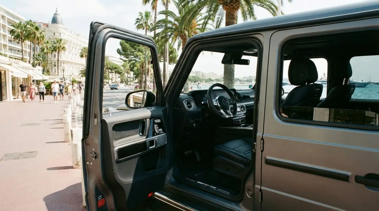 Mercedes Benz G63 2023, приборная панель — Nice Luxury Car Rental, Ницца. Mercedes Benz G63 in Ницца Mercedes Benz G63 2023 года можно взять в аренду в Ницце как…