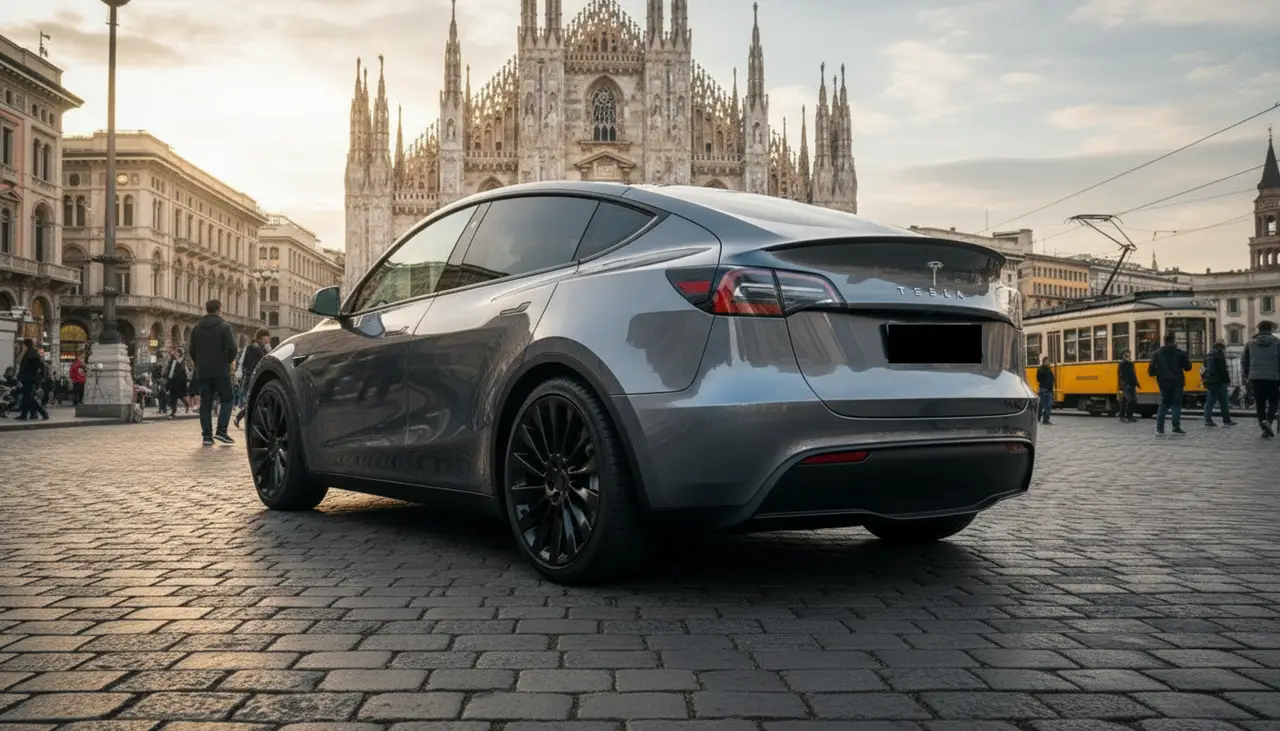 Tesla Model Y Long Range 2023, extérieur — Nice Luxury Car Rental, Nice. Tesla Model Y Long Range in Nice La Tesla Model Y Long Range 2023 figure parmi les…